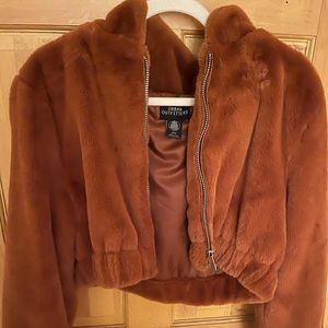 Cropped Zip Up Hoodie